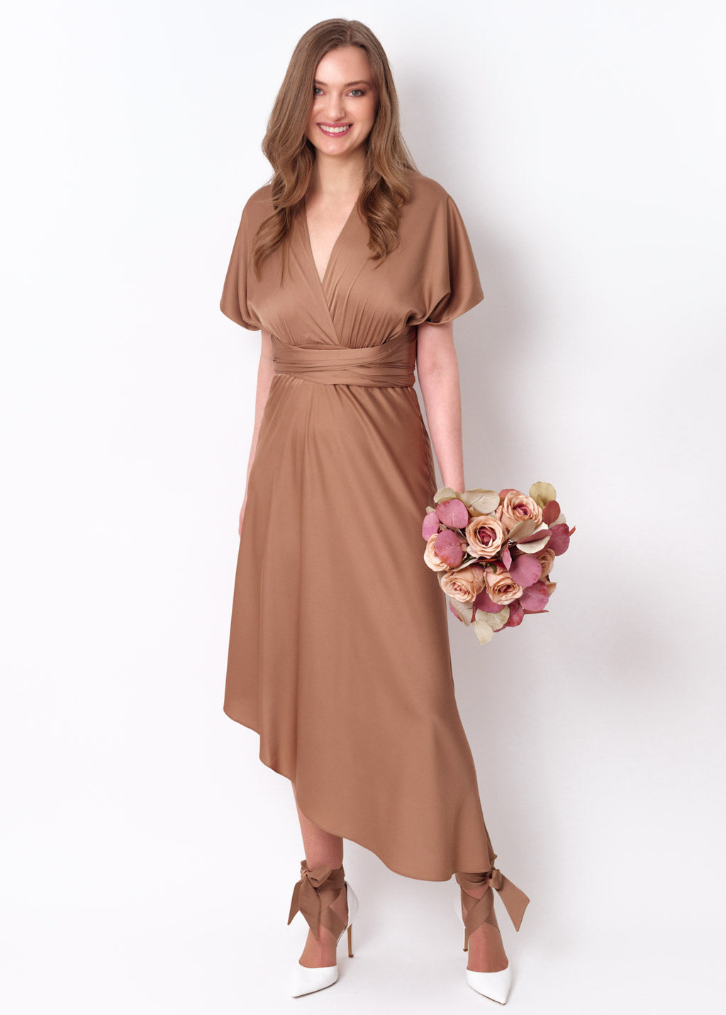 Cappuccino infinity asymmetric dress