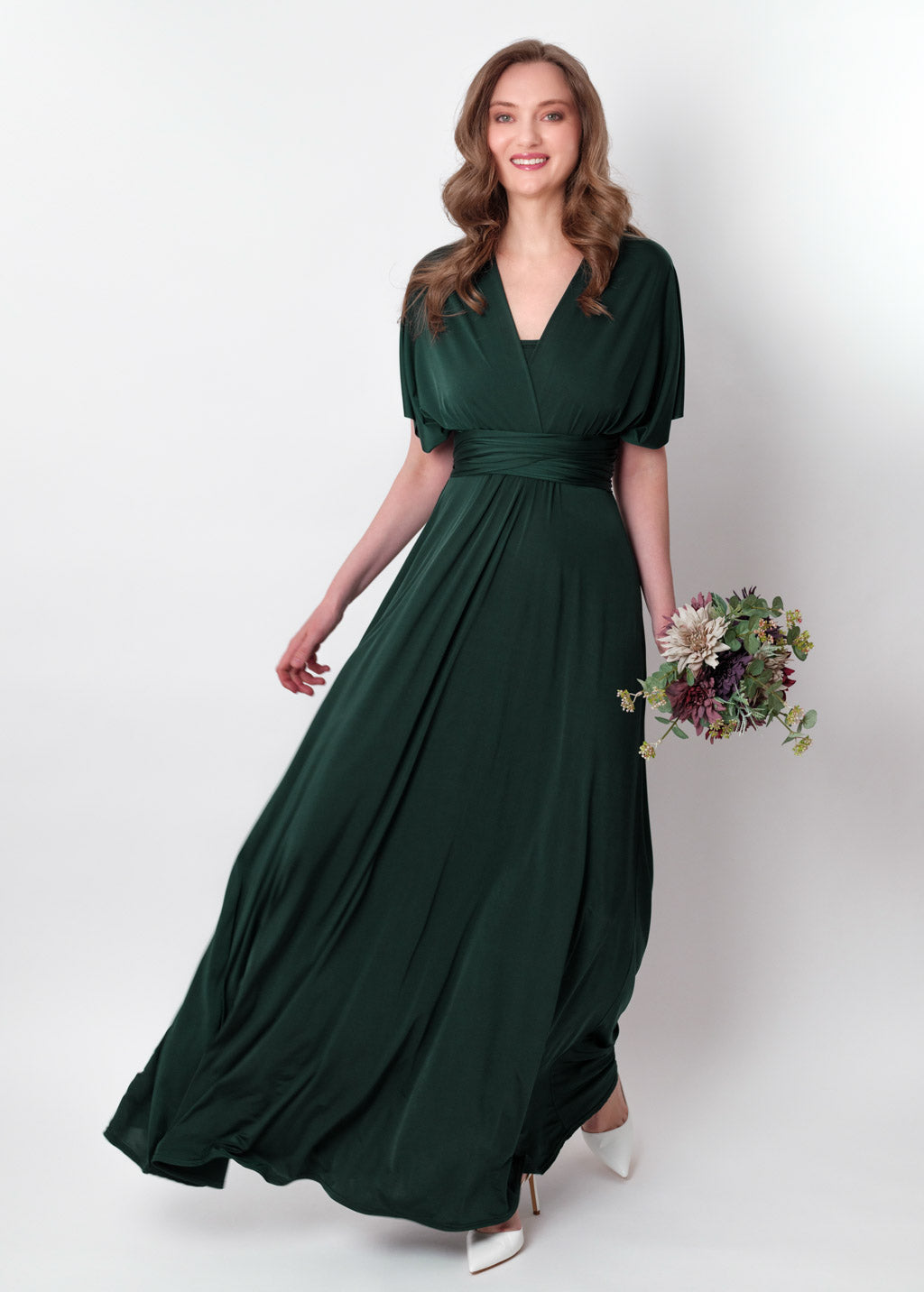 Dark green infinity long dress