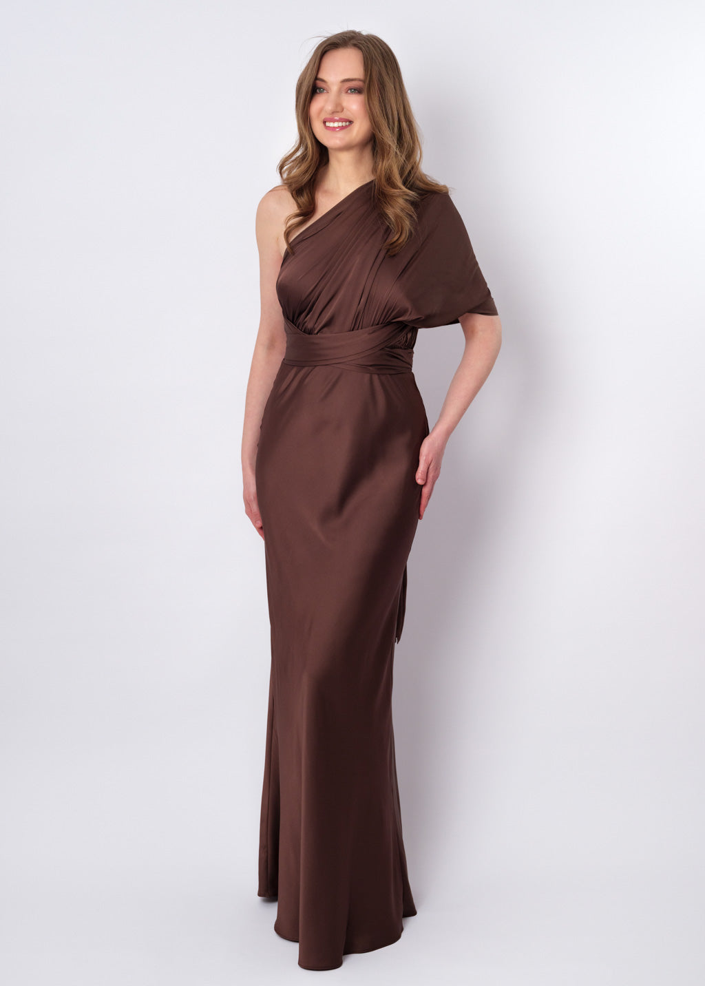 Chocolate brown infinity long dress
