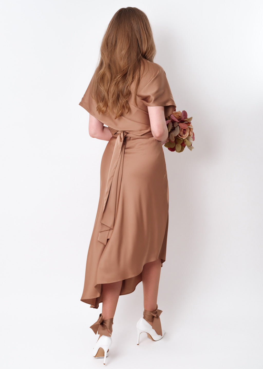Cappuccino infinity asymmetric dress