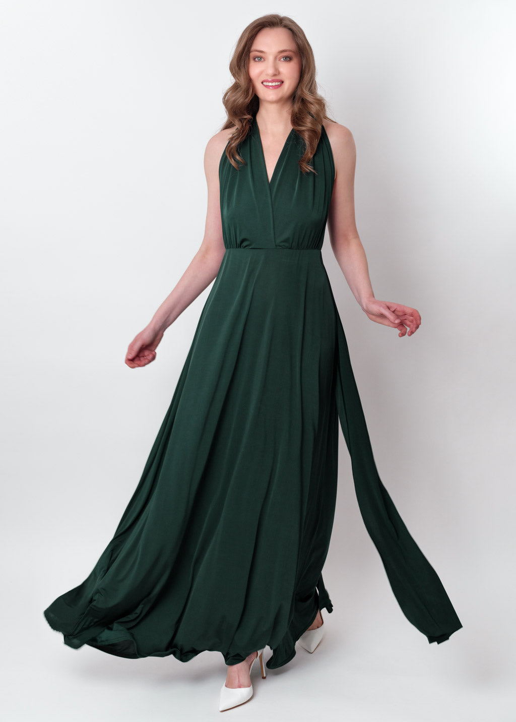 Dark green infinity long dress