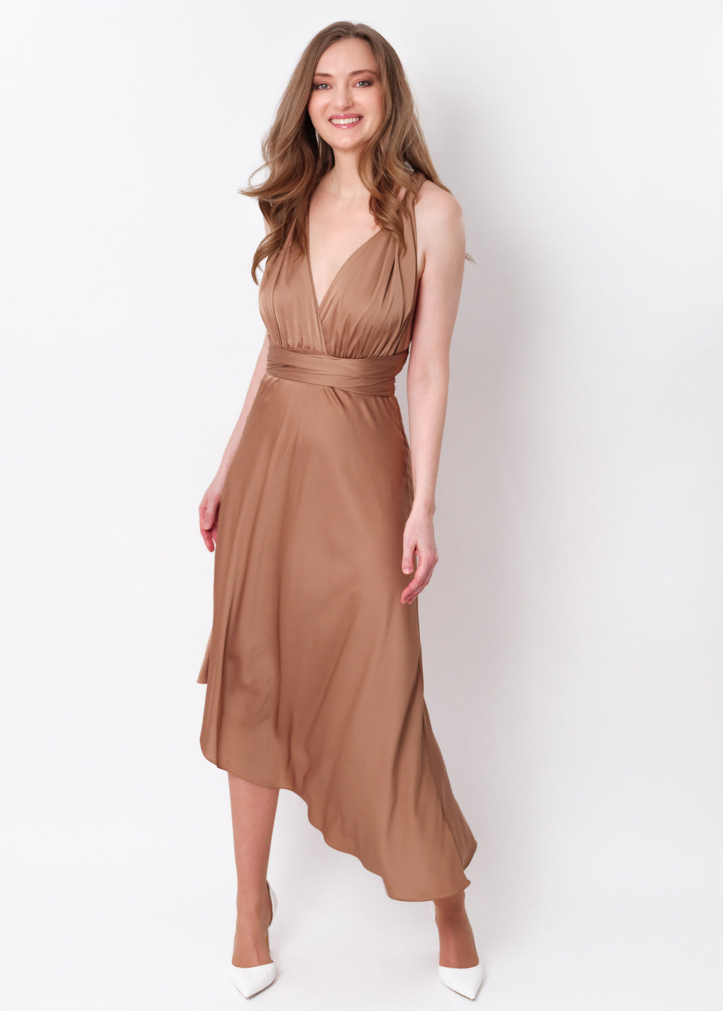 Cappuccino infinity asymmetric dress