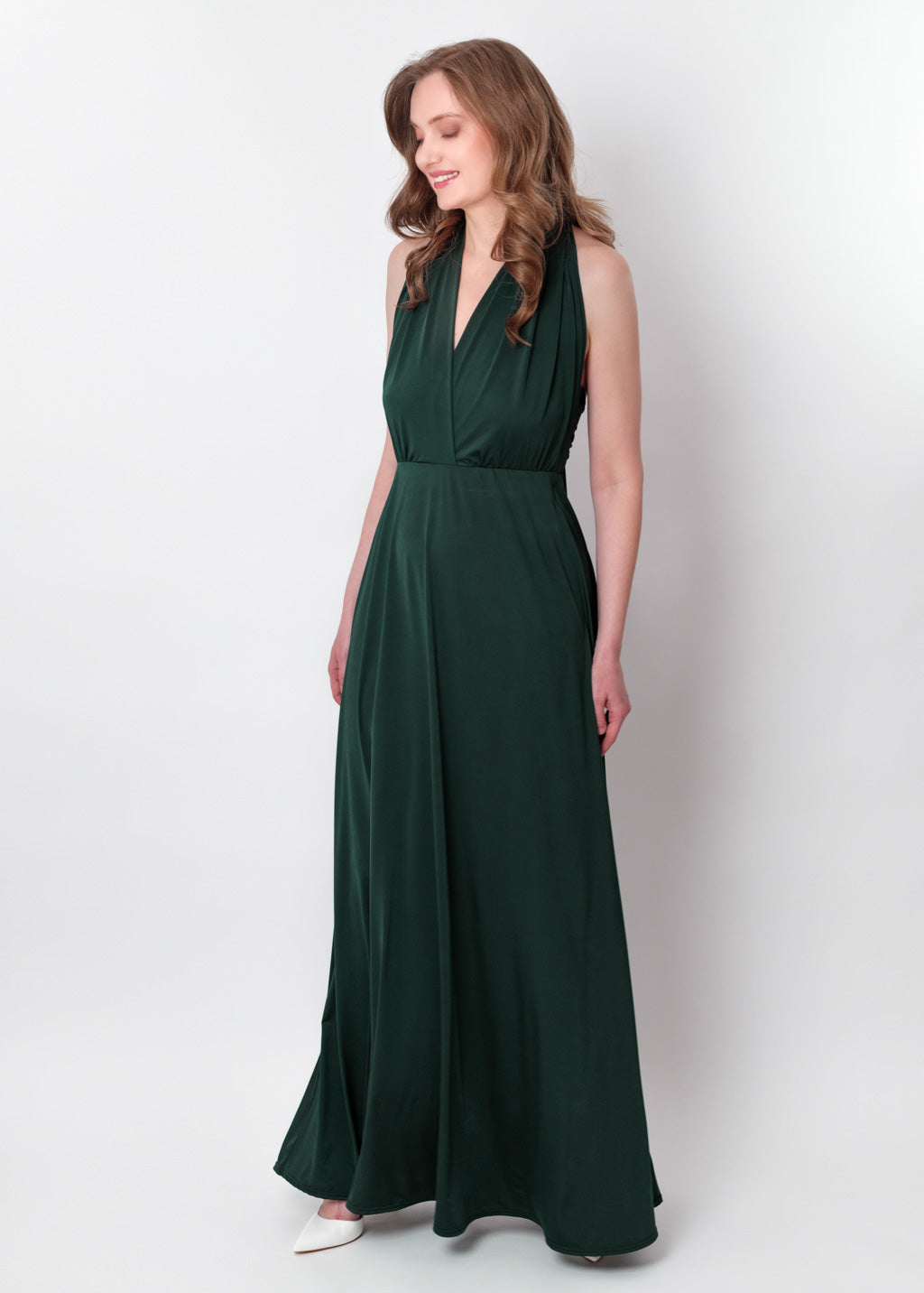 Dark green infinity long dress