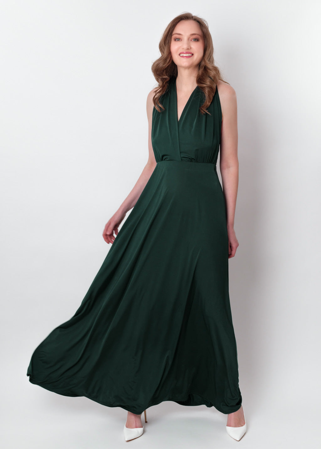 Dark green infinity long dress