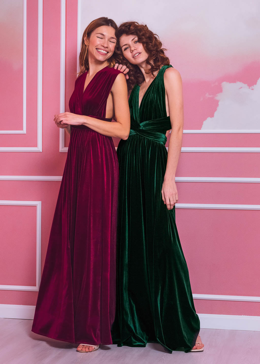 Burgundy long infinity dress