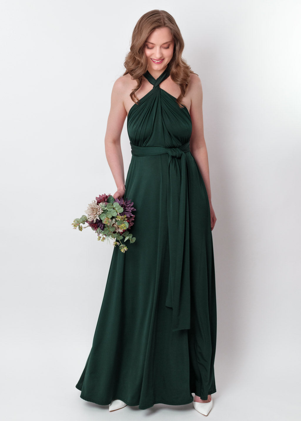 Dark green infinity long dress