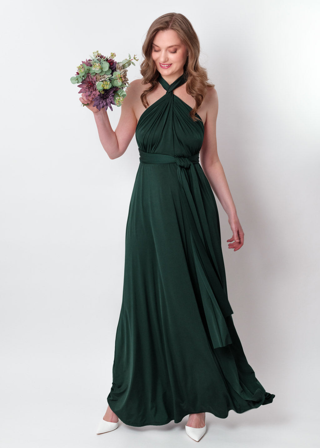 Dark green infinity long dress
