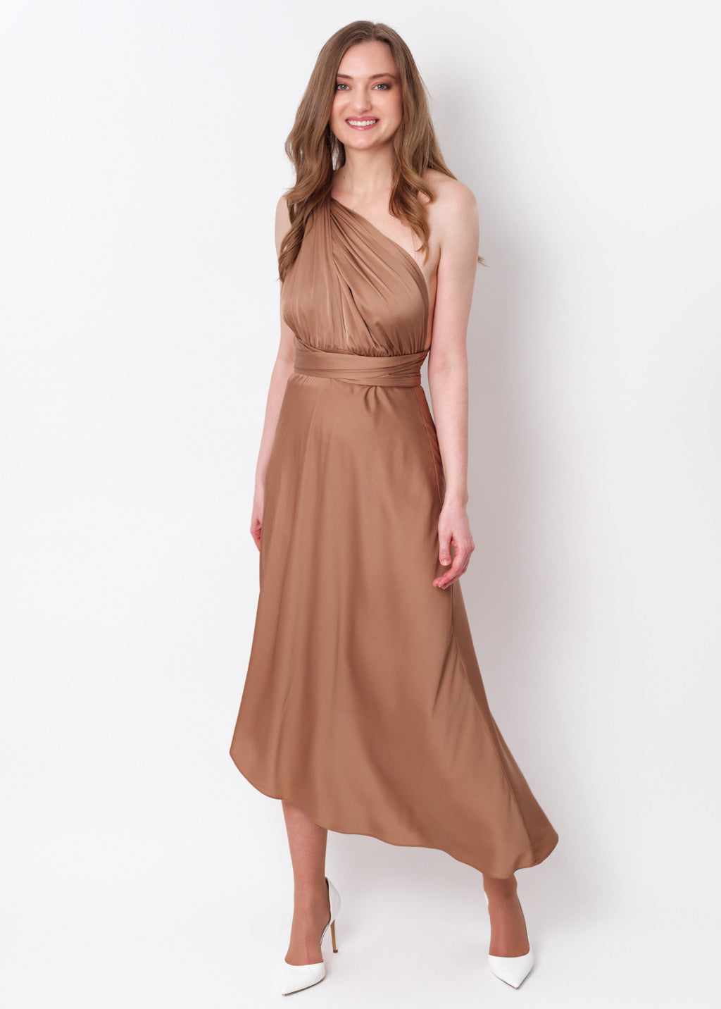 Cappuccino infinity asymmetric dress
