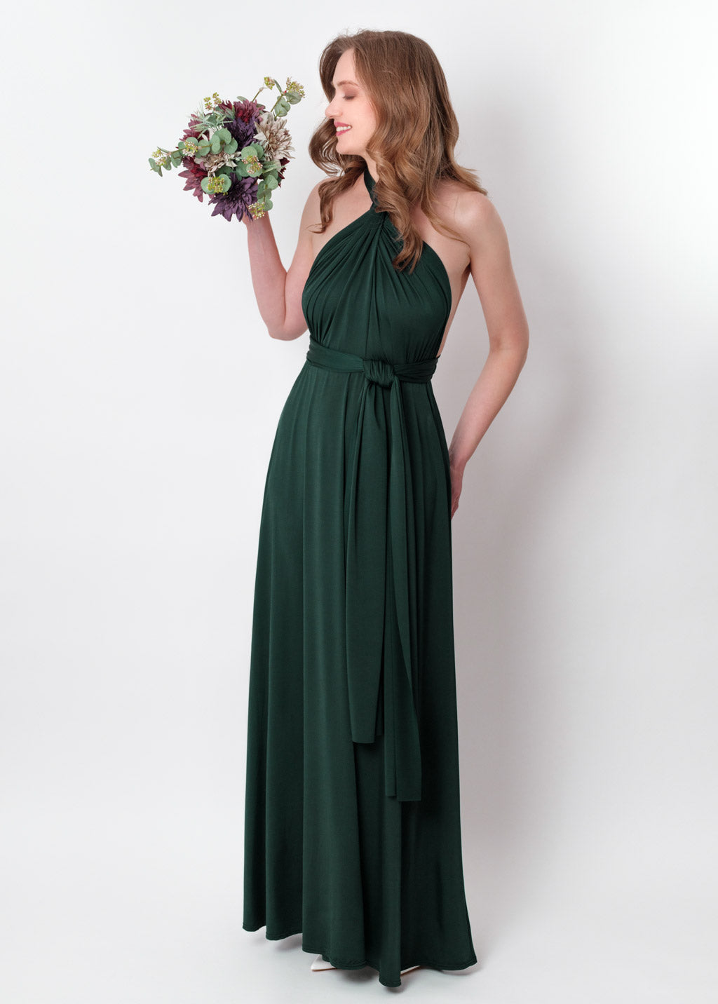 Dark green infinity long dress