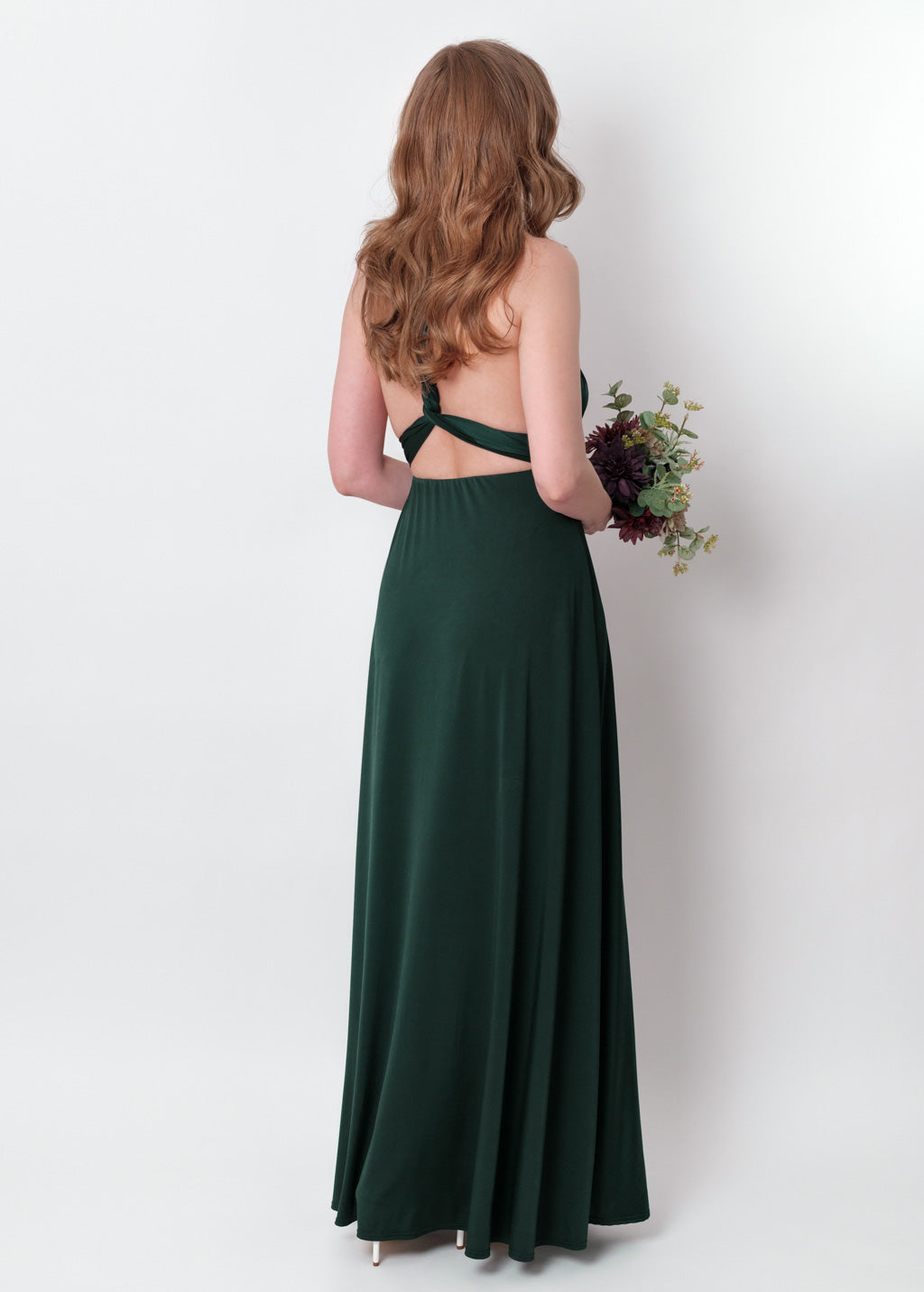 Dark green infinity long dress