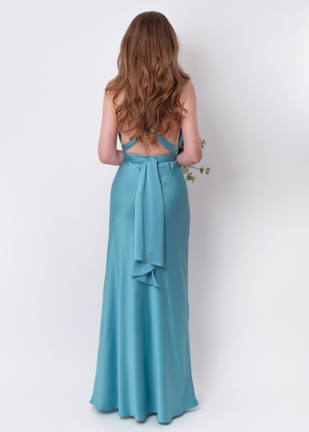 Dusty blue infinity long dress