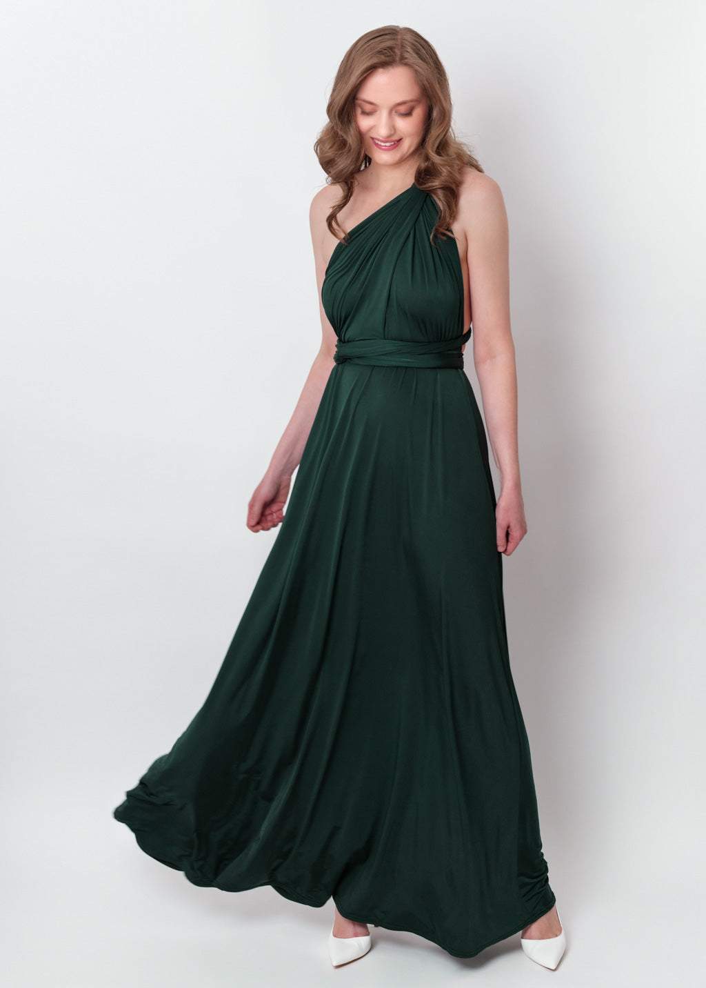 Dark green infinity long dress