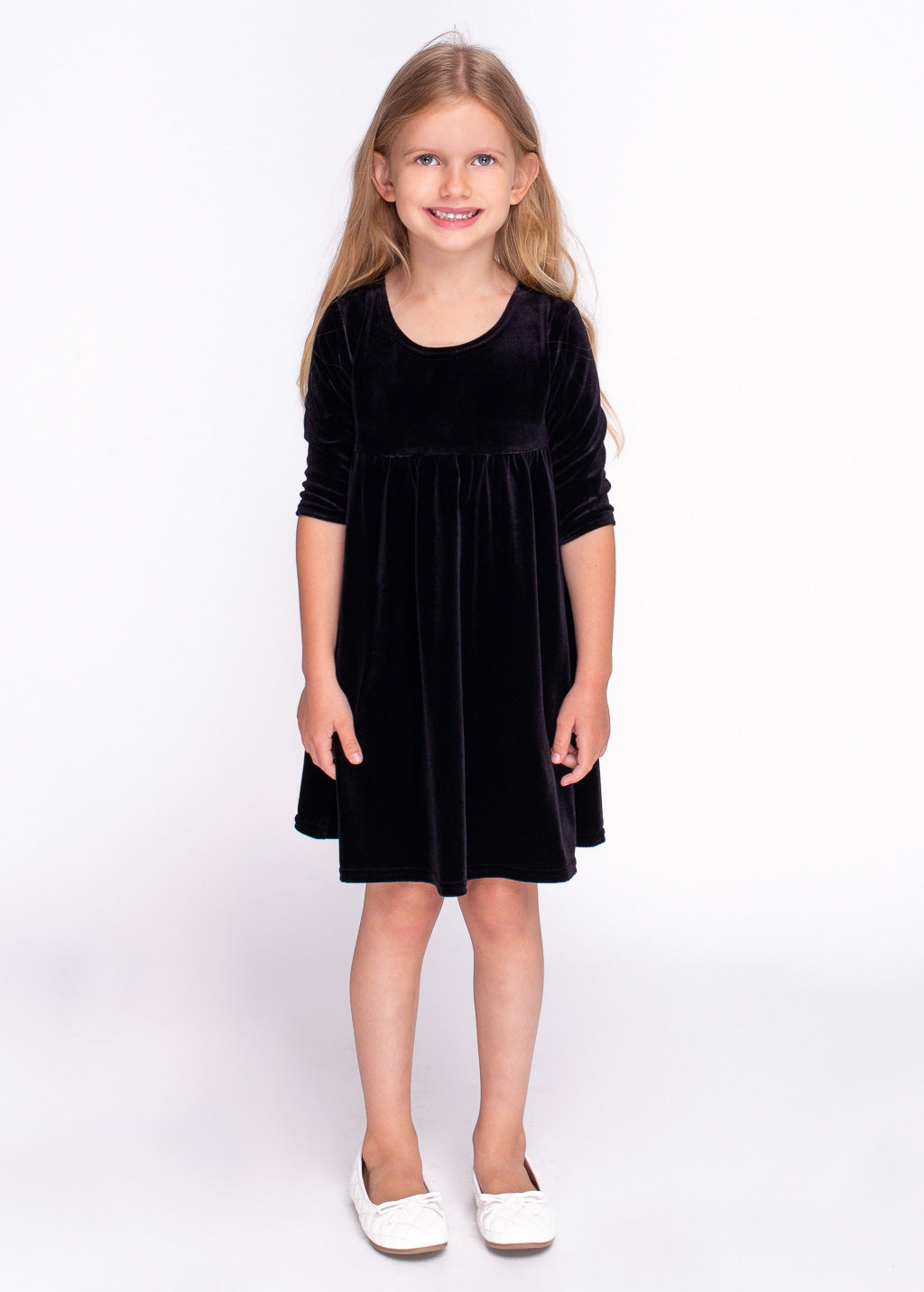 Black girl velvet dress