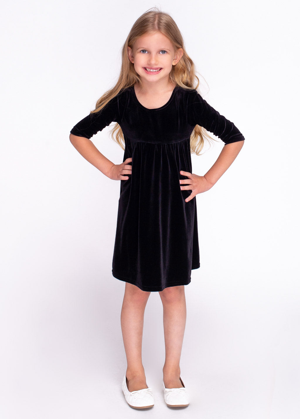 Black girl velvet dress