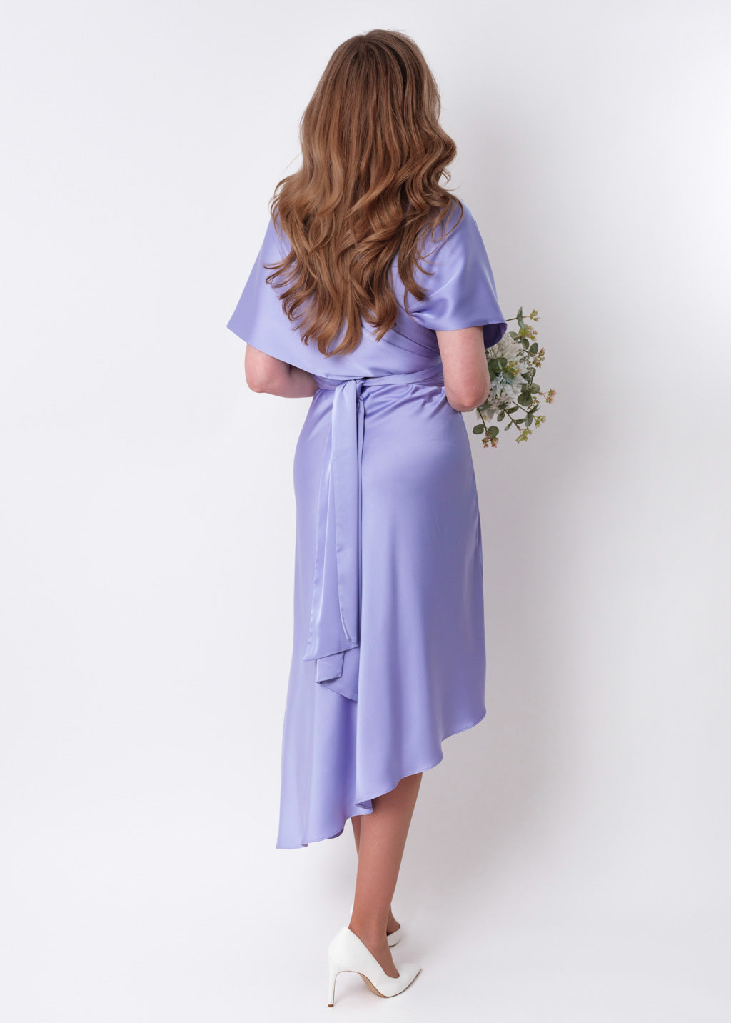 Lilac infinity asymmetric dress