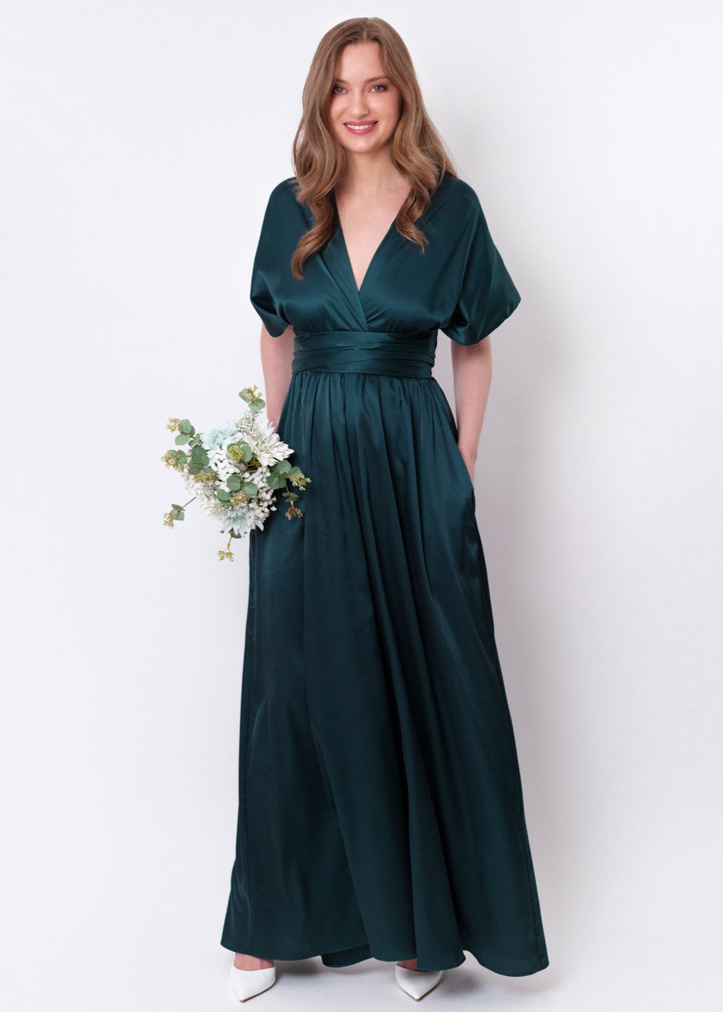 Dark teal green infinity jumpsuit