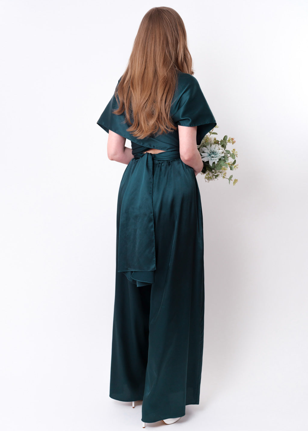 Dark teal green infinity jumpsuit