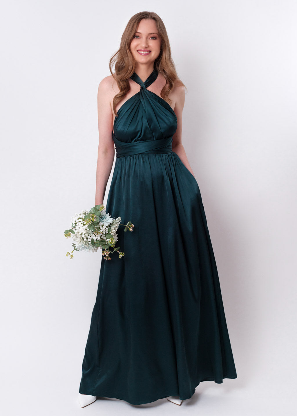 Dark teal green infinity jumpsuit