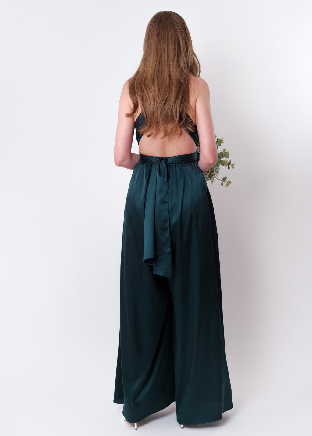 Dark teal green infinity jumpsuit