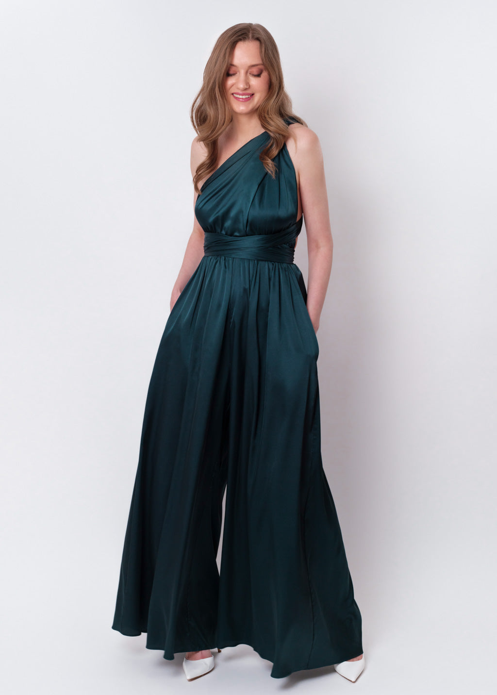Dark teal green infinity jumpsuit
