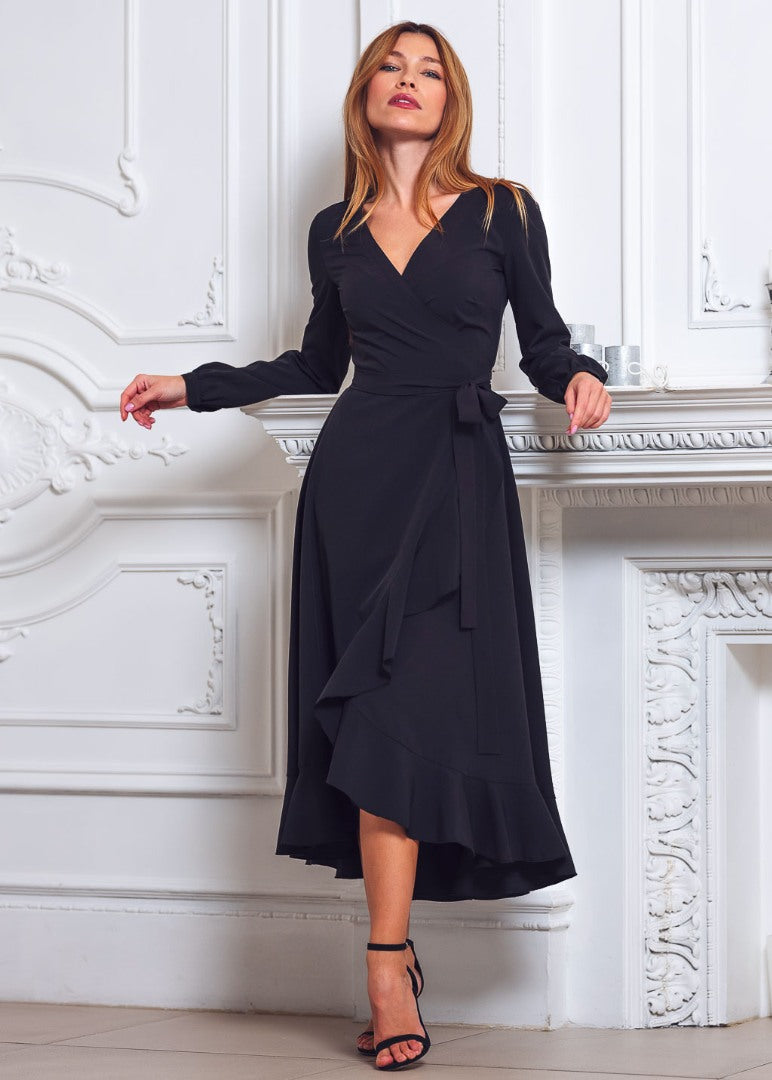 Black  wrap dress