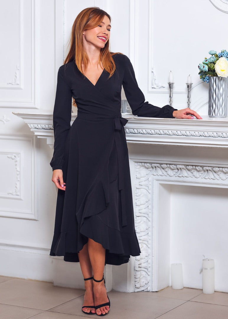 Black  wrap dress