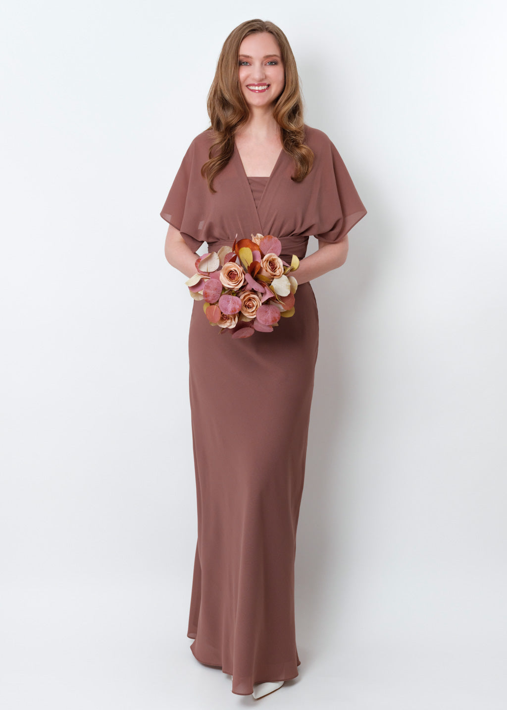 Cappuccino chiffon infinity long dress