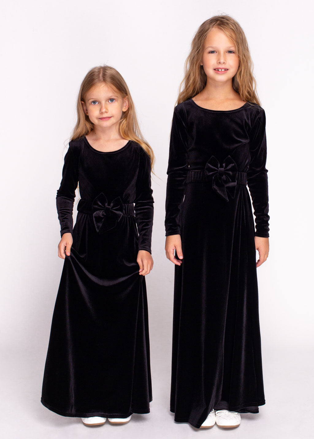 Black girl velvet long dress