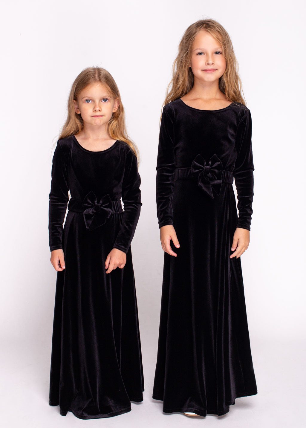 Black girl velvet long dress