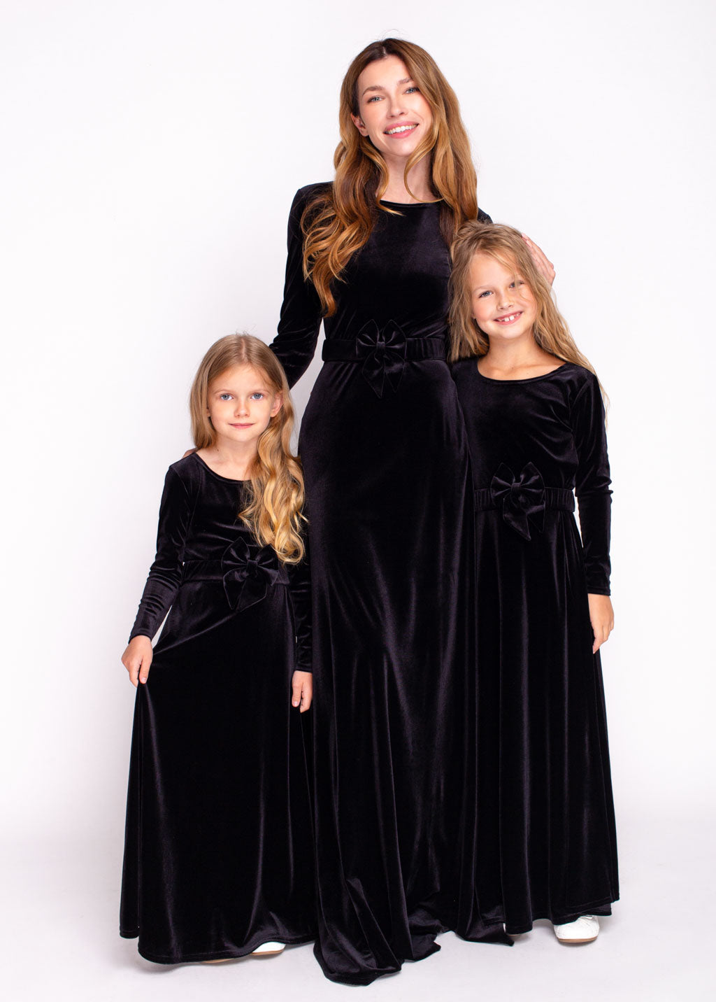 Black girl velvet long dress