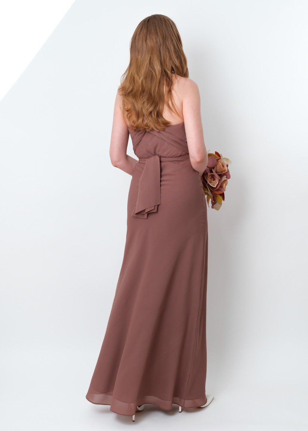 Cappuccino chiffon infinity long dress