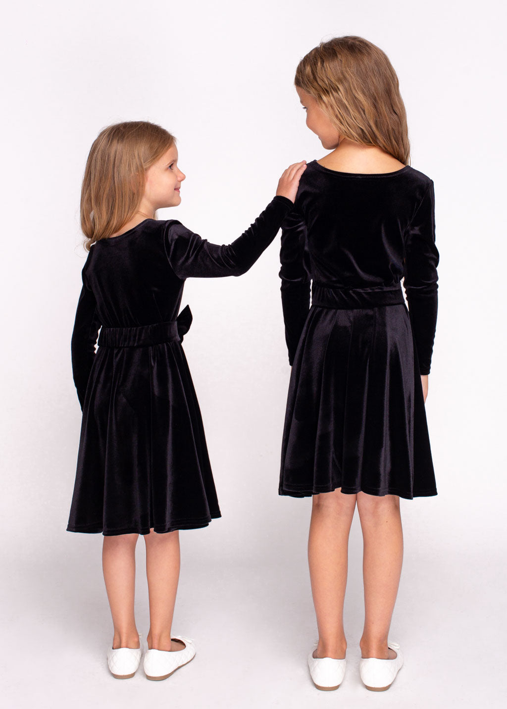 Black girl velvet dress