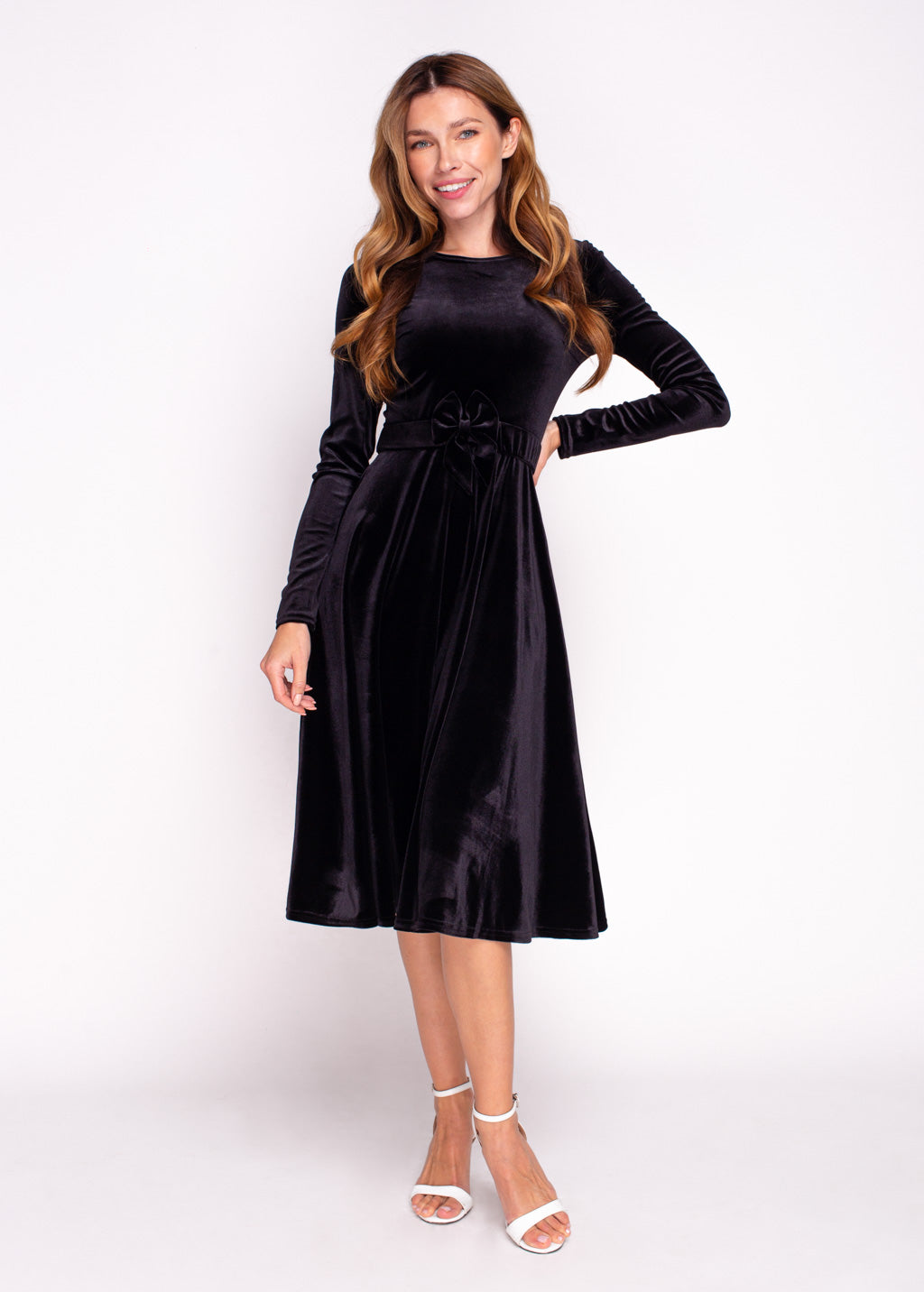 Mommy and me Black velvet adult dress
