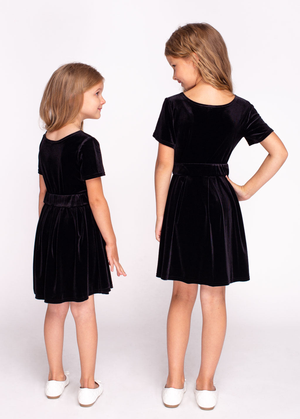 Black girl velvet dress