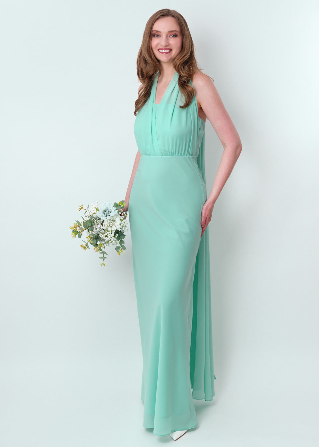Tiffany blue infinity long dress