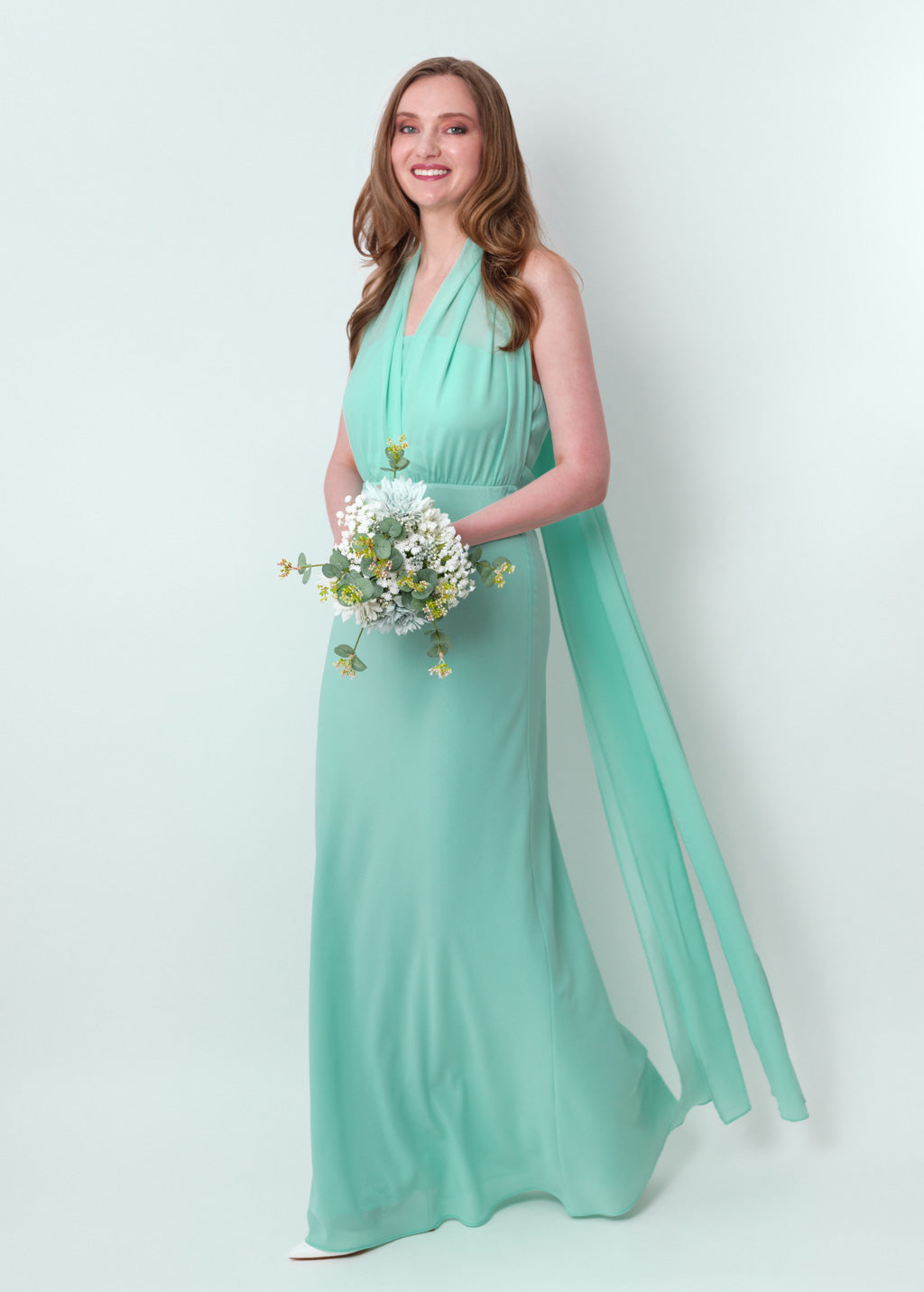 Tiffany blue infinity long dress