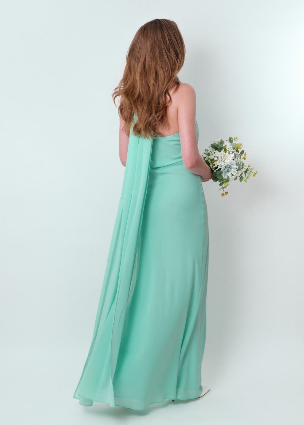 Tiffany blue infinity long dress