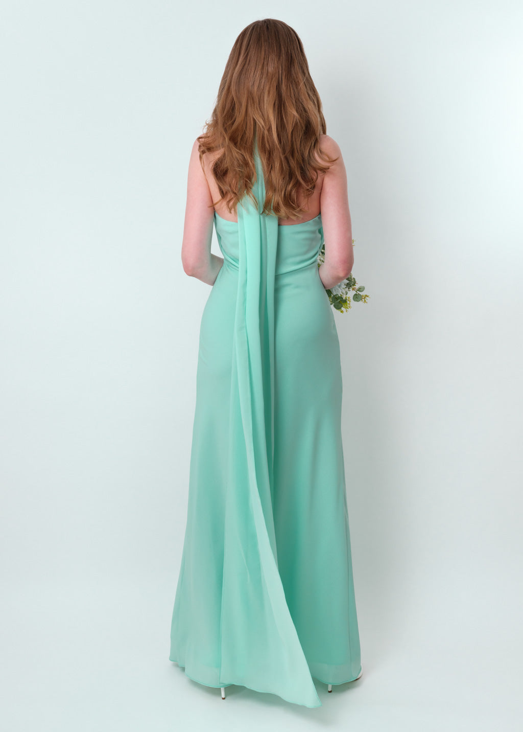 Tiffany blue infinity long dress