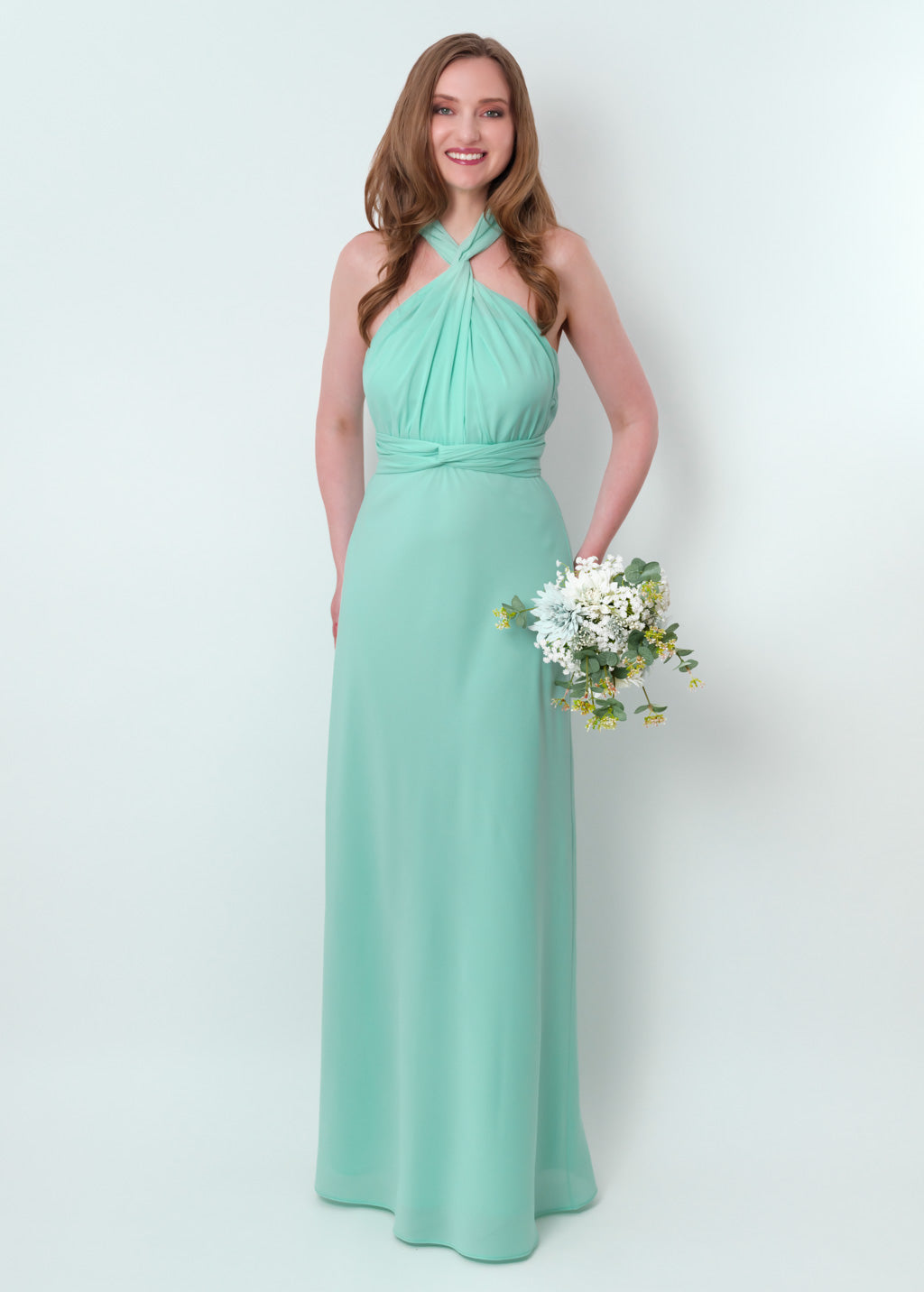 Tiffany blue infinity long dress