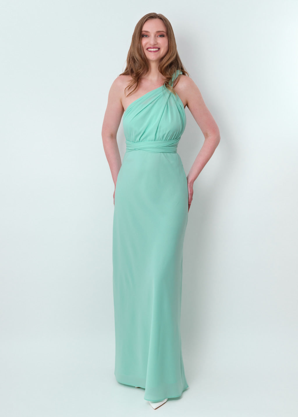 Tiffany blue infinity long dress