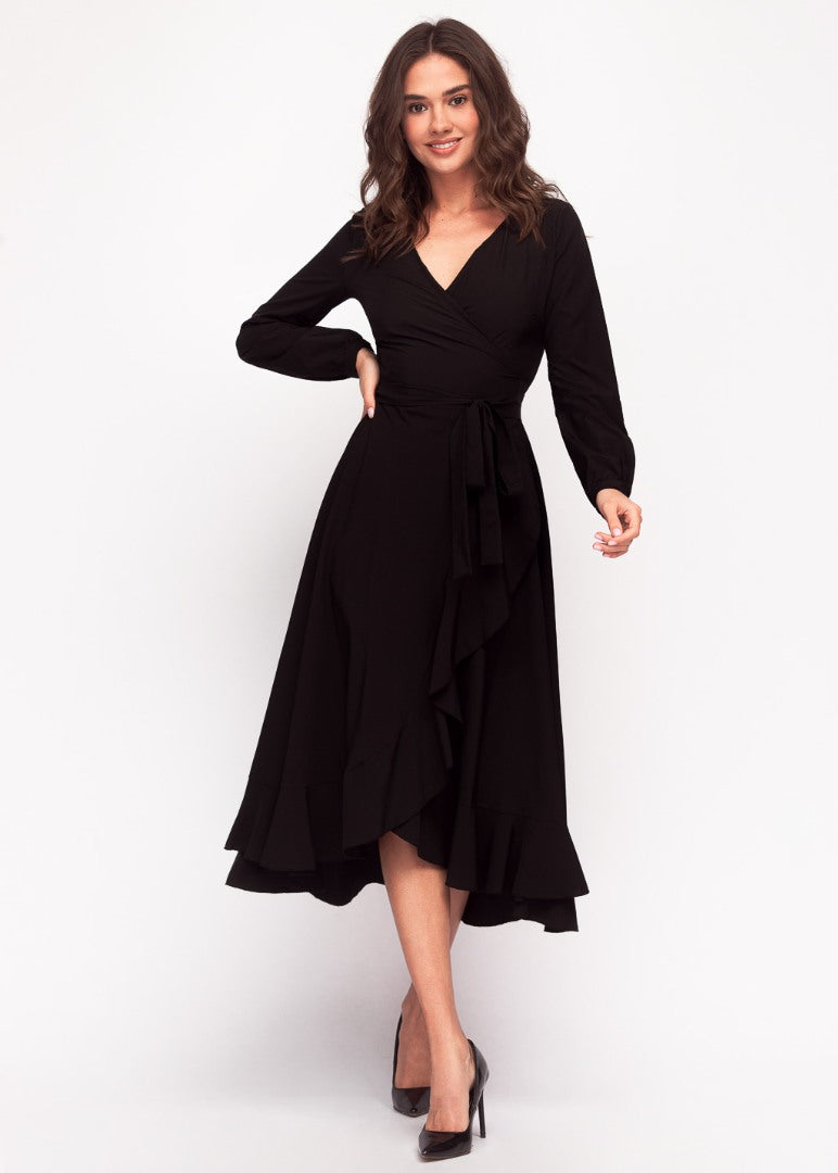 Black wrap dress