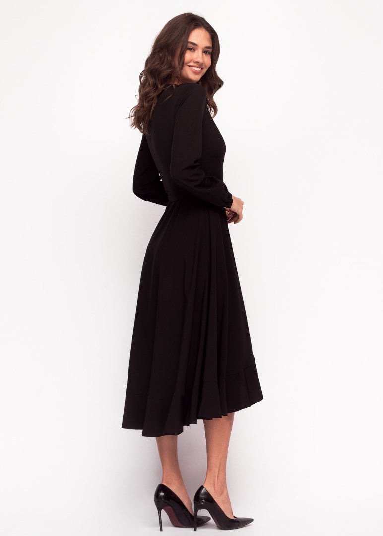 Black wrap dress