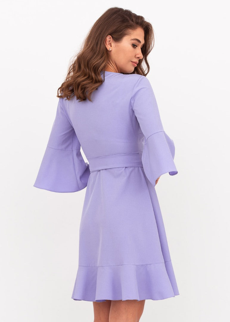 Light purple mini wrap dress