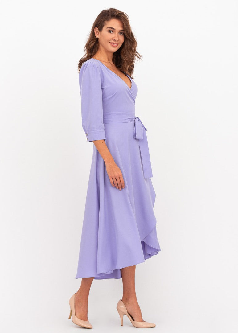 Light purple wrap dress