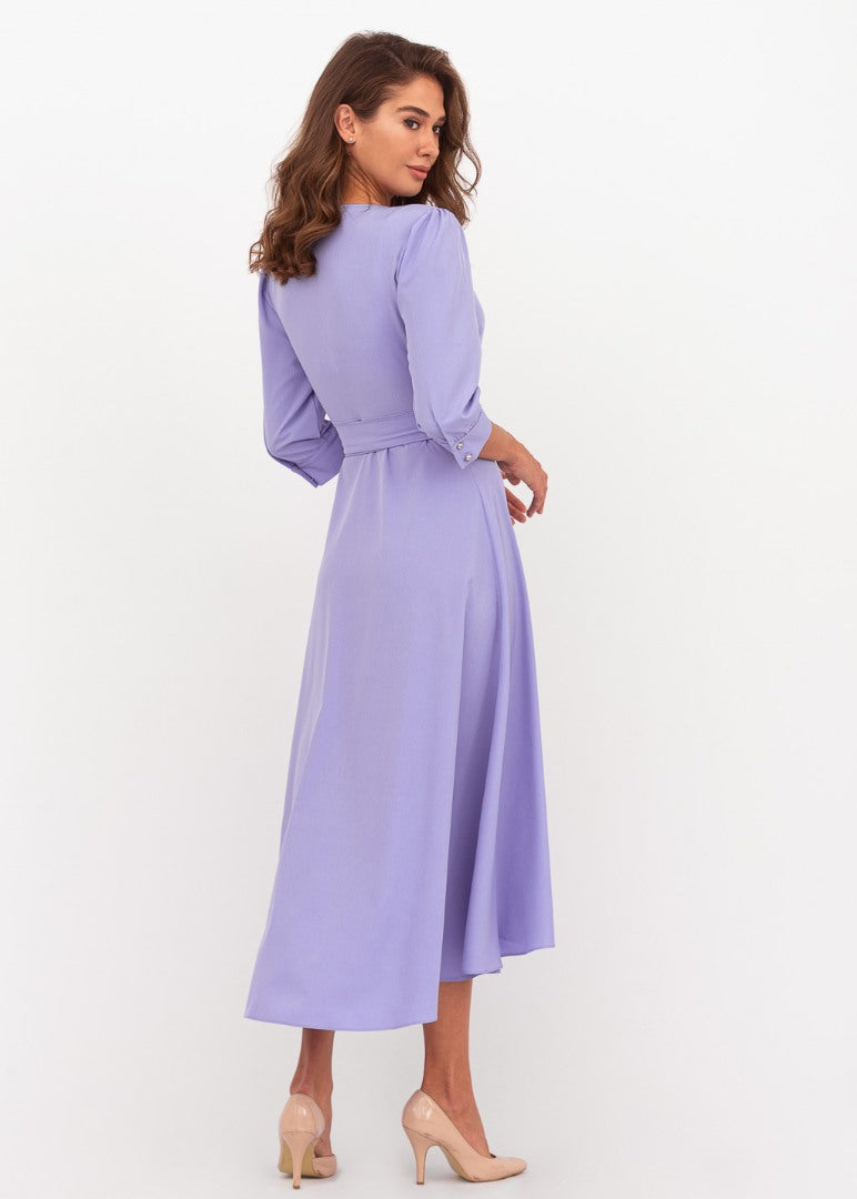 Light purple wrap dress