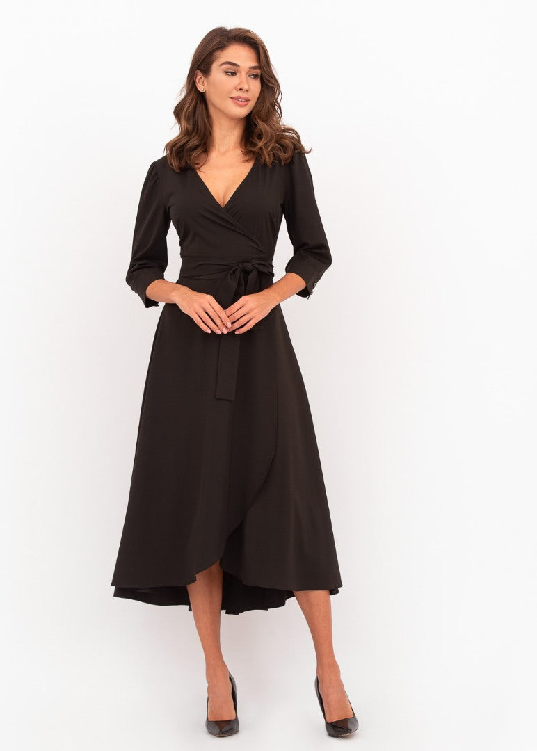 Black wrap dress