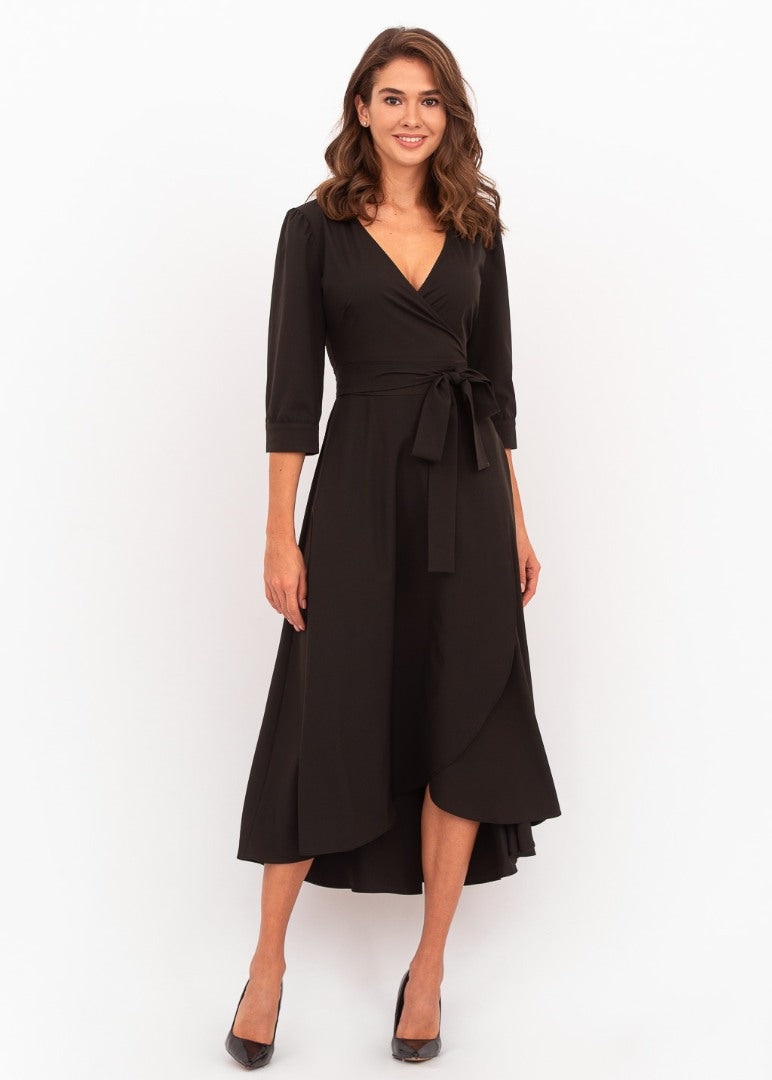 Black wrap dress