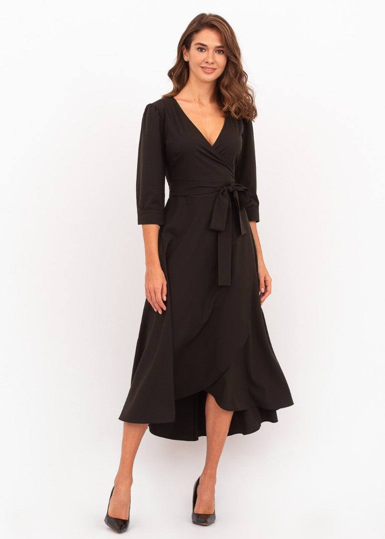 Black wrap dress