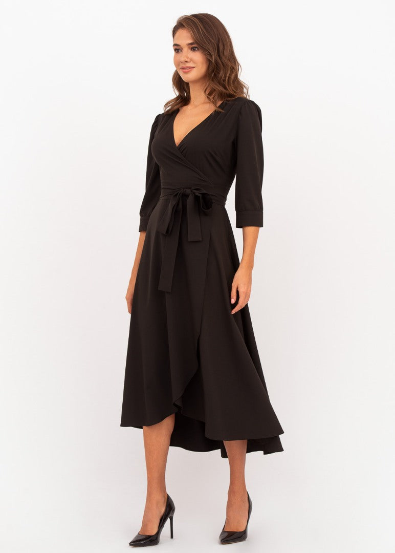 Black wrap dress