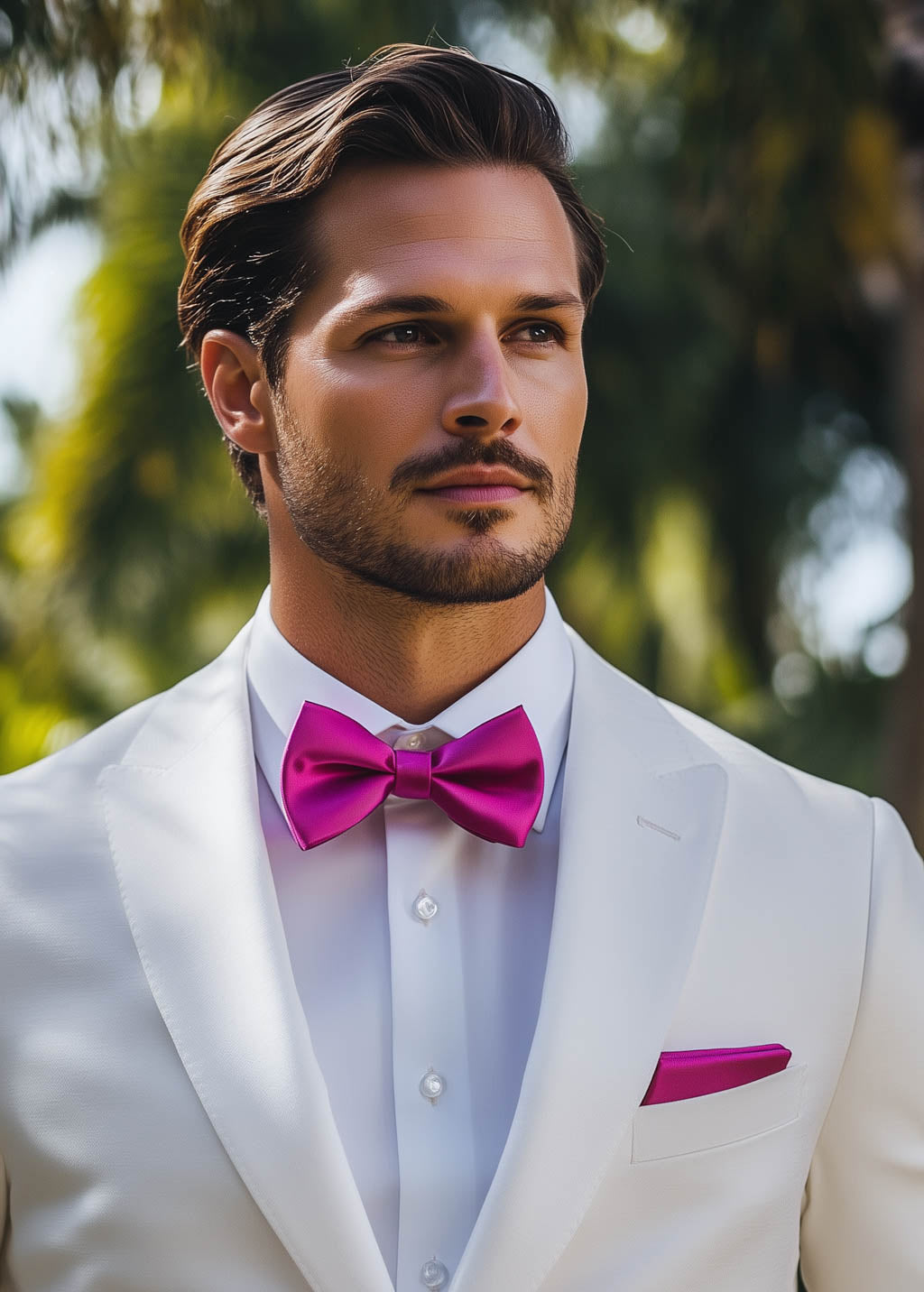 Silk bow tie & pocket square